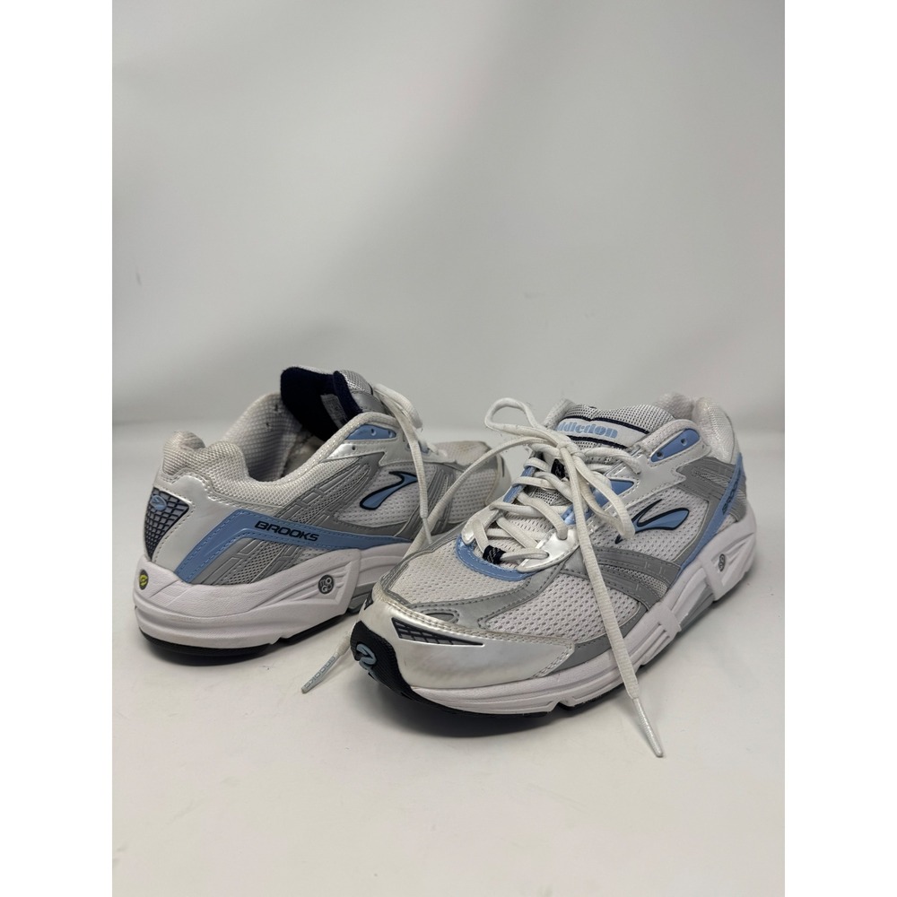 Brooks Addiction 8 Women's Running Shoes White Silver Blue 42228141 Size 9